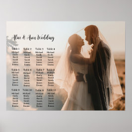 Poster de assentos de casamento com foto