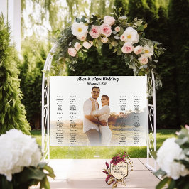 Poster de assentos de casamento com foto