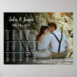 Poster de assentos de casamento com foto