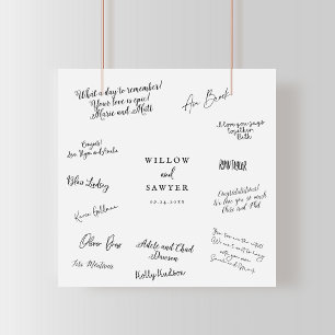 Poster de Assinatura de Convidado Rustic Script We