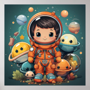 Poster de astronauta bonito