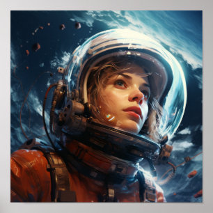 Poster de astronauta impressionante - Explore o Co