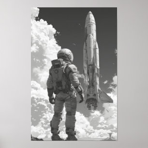 Poster de Astronauta sobre o ombro