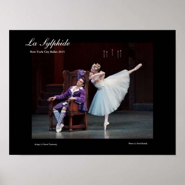 poster de atordoamento para o balé LA SYLPHIDE (Frente)