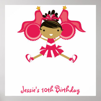 POSTER de autógrafo de aniversário do Cheerleader