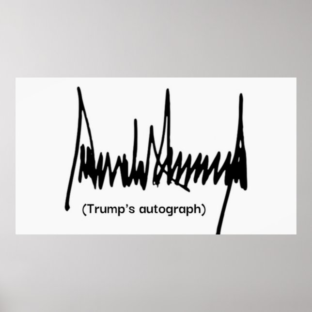 Poster de autógrafo de Trump (Frente)
