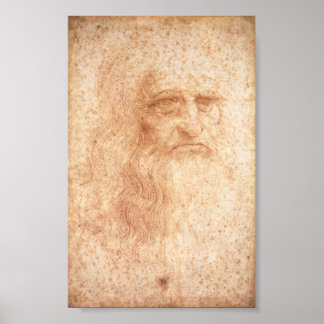 Poster de autorretrato Leonardo da Vinci. 1513