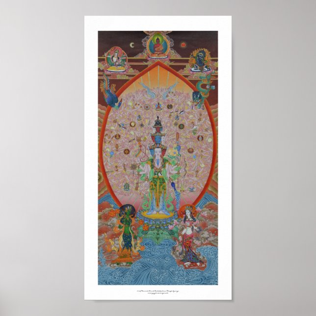 Poster de Avalokiteshvara Mil-Armados (Frente)