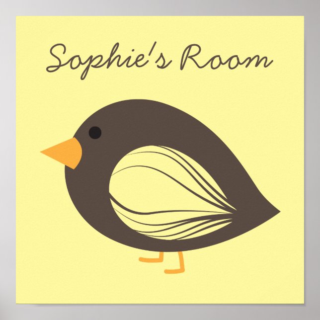 Poster de aves brancas e peculiares (Frente)