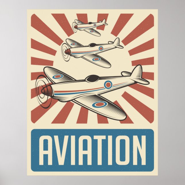 Poster de Aviação Retroativa (Frente)