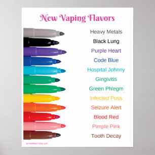 Poster de Aviso Anti-Fumante Anti-Vaping