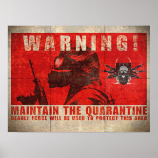 Poster de Aviso de Quarentena ZKE