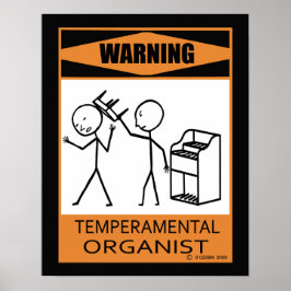 Poster de aviso do organista temperamental