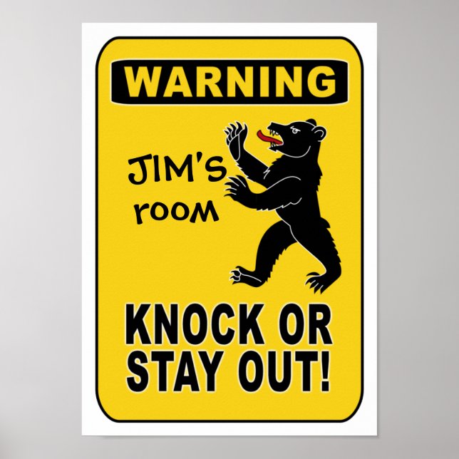 Poster de aviso - personalize! (Frente)