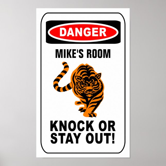 Poster de aviso - personalize! (Frente)