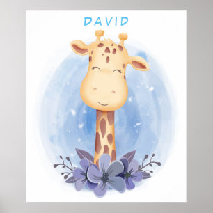 Poster de Baby Giraffe Personalizado