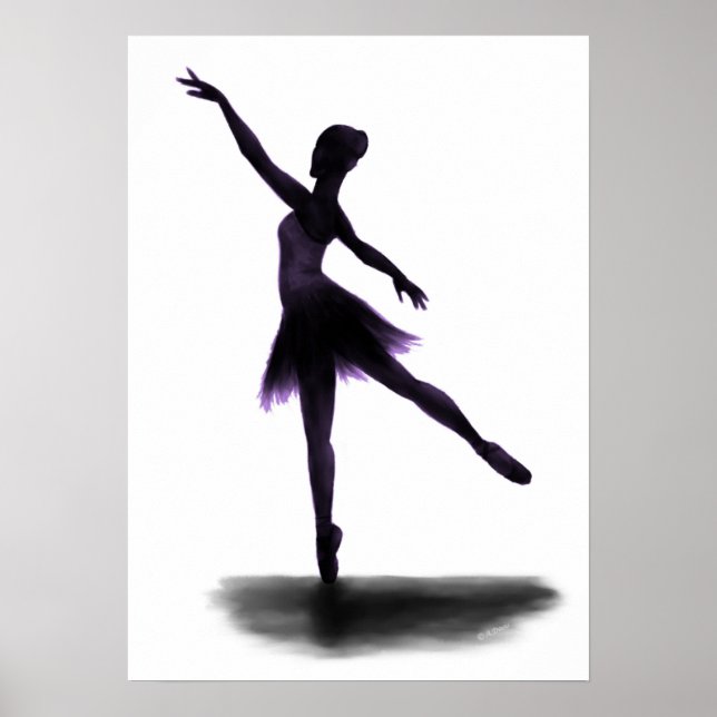 poster de bailarina "A prática torna perfeita" - r (Frente)