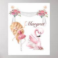 Poster de Balé de Moça Personalizada