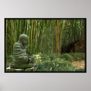Poster de bambu -60x40 de Buddha - outro faz sob