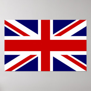 Poster de bandeira britânica   design de entrada d