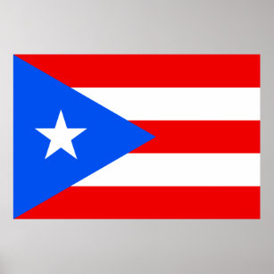 Poster de bandeira porto-riquenha (Porto Rico)