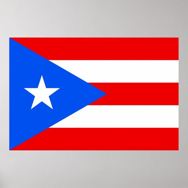 Poster de bandeira porto-riquenha (Porto Rico) (Frente)