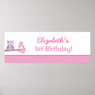 Poster de Banner de Aniversário Personalizado de C