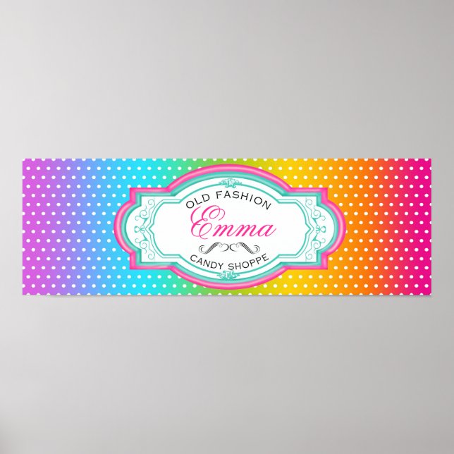 Poster de Banner do Sweet Shoppe Candy Fashion (Frente)