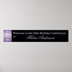 poster de Banner Personalizado de Celebração de 60