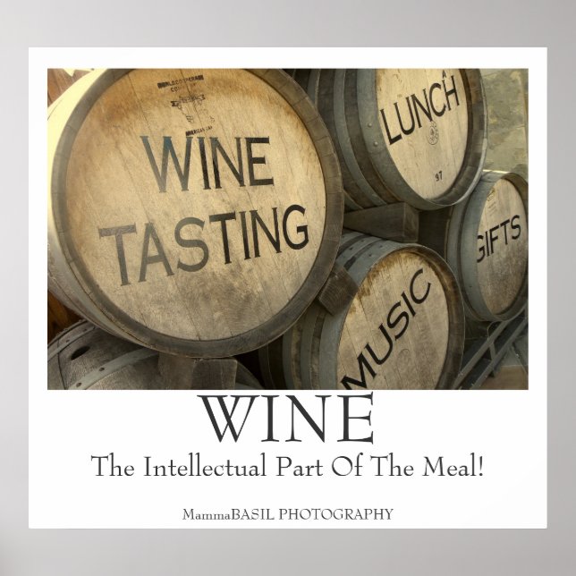 Poster de barril de Provando de vinho legal! (Frente)
