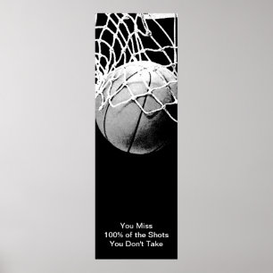 Poster de Basquete de Cota Motivacional Esportiva