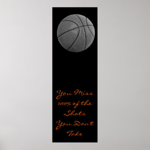 Poster de Basquete de Cota Motivacional Panorâmica