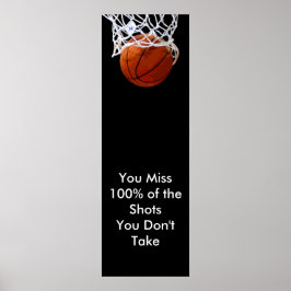 Poster de Basquete de Cota Motivacional Panorâmica