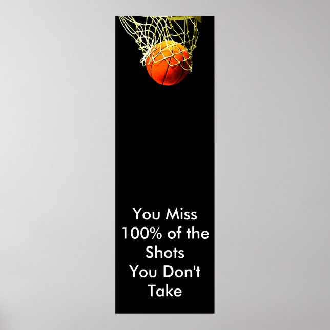 Poster de Basquete de Cota Motivada de Esporte (Frente)