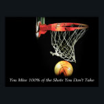 Poster de Basquete de Cotação Motivacional de Arte<br><div class="desc">Eu Adoro Este Jogo. Esportes populares - Imagem de bola de basquete.</div>
