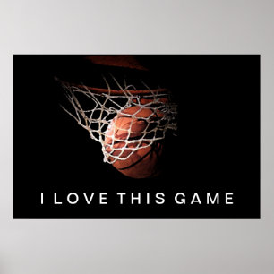 Poster De Basquete Eu Adoro Este Jogo