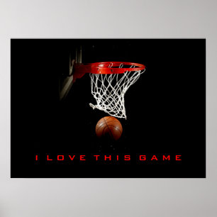 Poster De Basquete Eu Adoro Este Jogo
