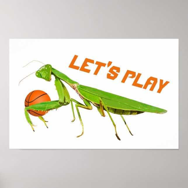 Poster de basquete gigante Green Praying Mantis (Frente)