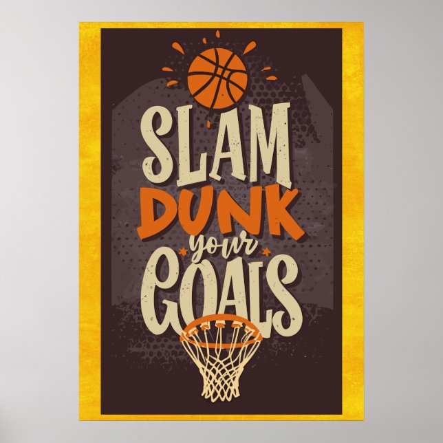 Poster de basquete motivacional (Frente)