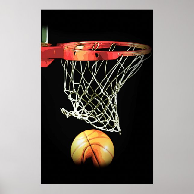 Poster de basquete - Trabalhos de arte modernos ex (Frente)