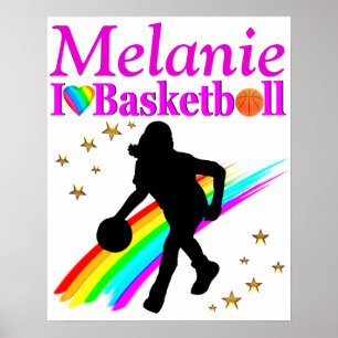 POSTER DE BASQUETEBOL PERSONALIZADO DE TINTA bonit