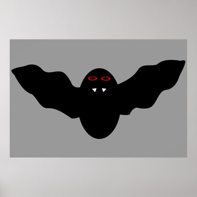 Poster de Bat de Vampiro do Halloween (Frente)
