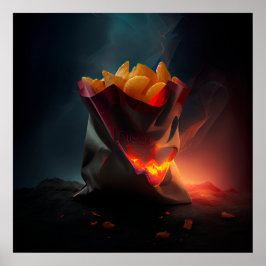 Poster de batatas fritas