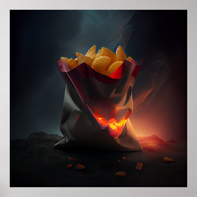 Poster de batatas fritas (Frente)