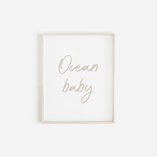 Poster de bebê do oceano de cor líquida