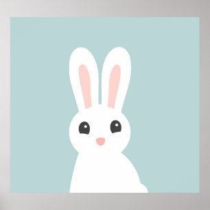 Poster de belo coelhinho de bebê