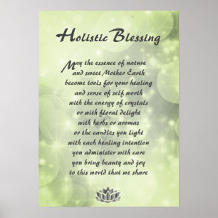 Poster de Bênção Holística Verde