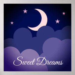 Poster de berçário de sonhos doces
