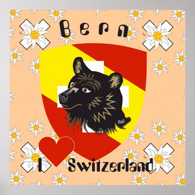 Póster De Berna, De Berna, Berna, Bärn, Suíça, Suisse, (Frente)