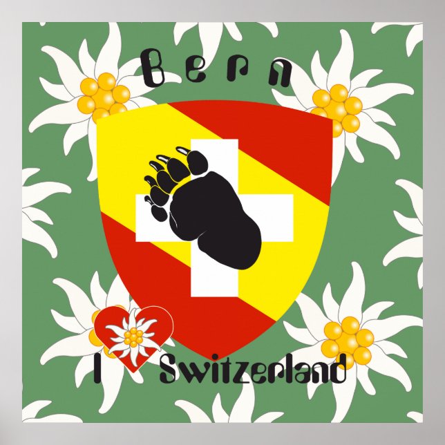 Póster De Berna, De Berna, Berna, Bärn, Suíça, Suisse, (Frente)